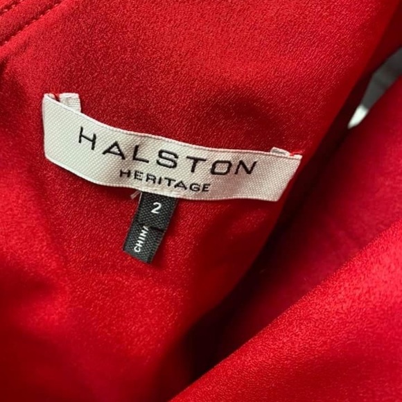 Halston Dress, red, size 2 - Picture 3 of 6